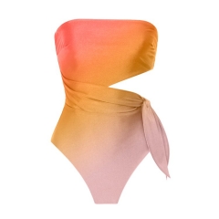 Gradient Cutout One Piece Swimsuit
