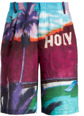 Graphic-print bermuda shorts